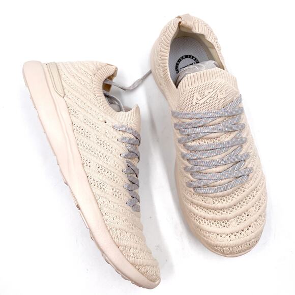 APL TechLoom Wave Sneakers Slip On Running Shoes Sz 8.5 Light Peach Women - Picture 1 of 8
